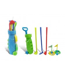 Plastset med miniatyrgolfbana