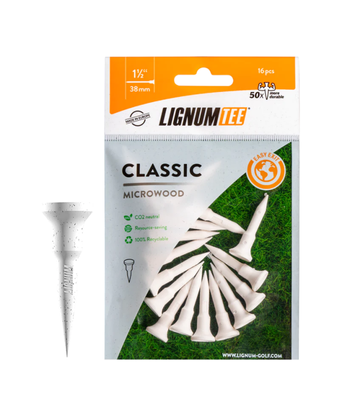 Lignum tees 38 mm - outslitlig peg