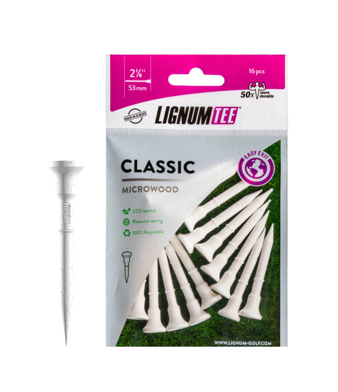 Lignum tees 53 mm - outslitlig peg