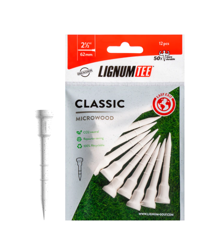 Lignum tees 62 mm - outslitlig peg